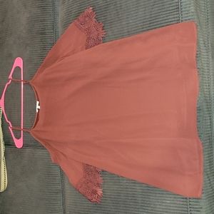 Maroon, dark red dress